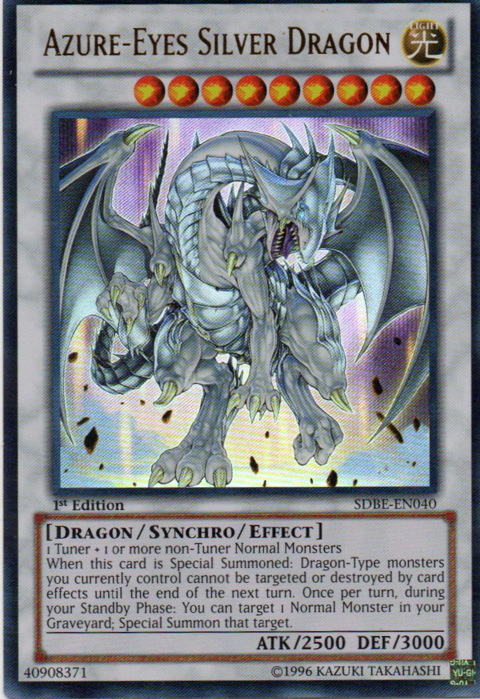 Azure-Eyes Silver Dragon SDBE-EN040 ultra rare