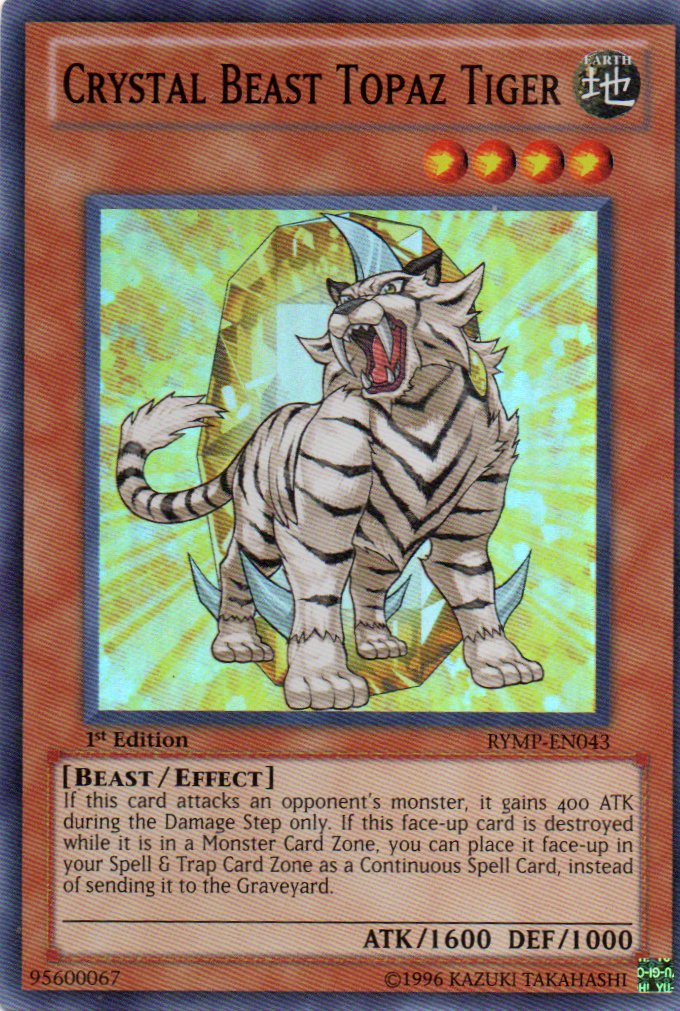 Crystal Beast Topaz Tiger RYMP-EN043 Super rare