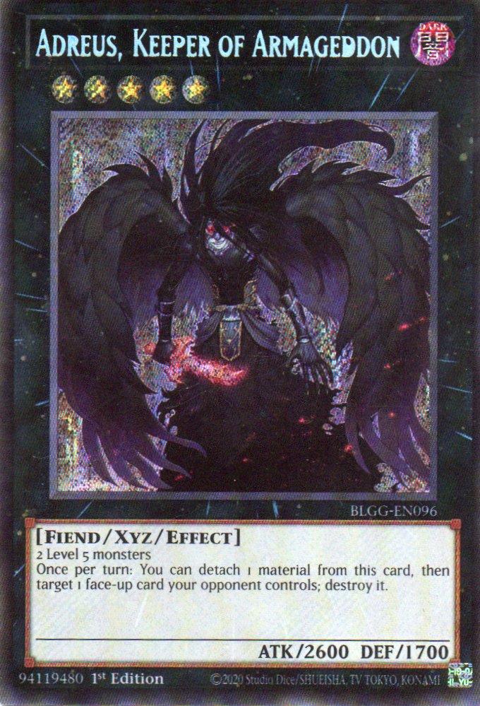 Adreus, Keeper of Armageddon BLGG-EN096 Secret rare