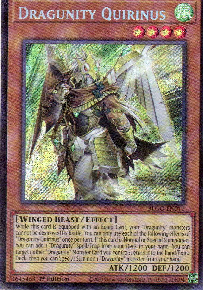 Dragunity Quirinus BLGG-EN011 Secret rare