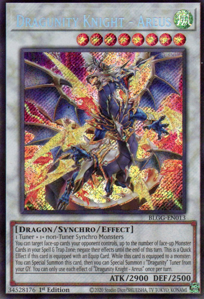 Dragunity Knight - Areus BLGG-EN013 Secret rare
