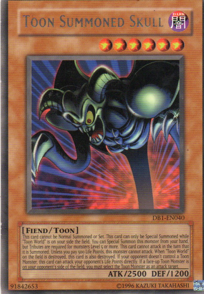 Toon Summoned Skull DB1-EN040 Rare
