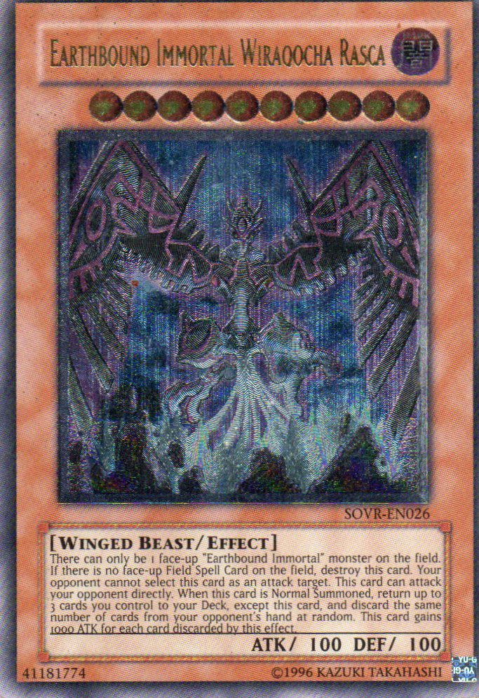 Earthbound Immortal Wiraqocha Rasca SOVR-EN026 Ultimate rare