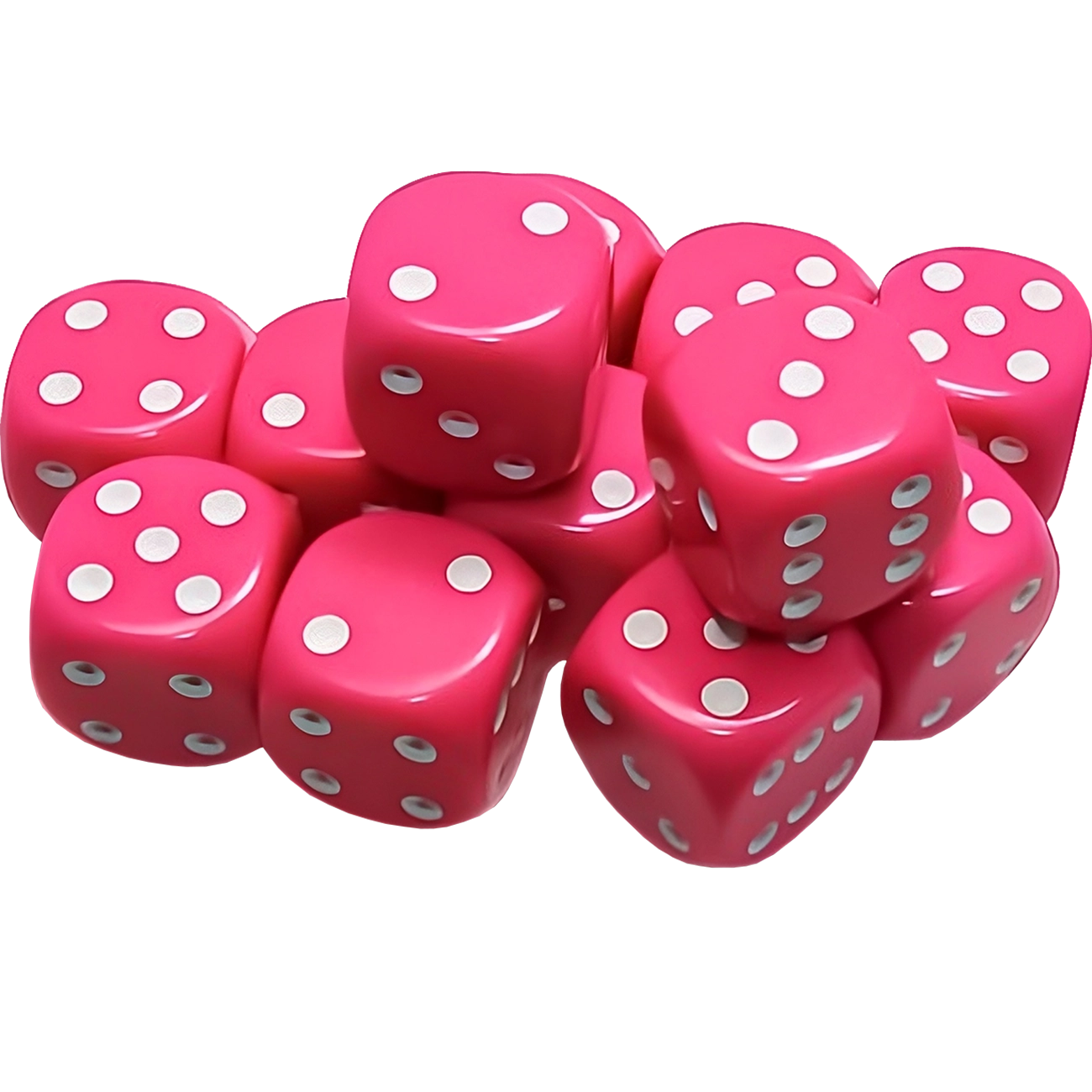 Dados Chessex 25644 Opaque Pink/white