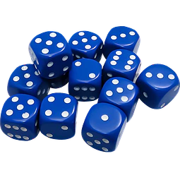 Dados Chessex 25606 Opaque Blue/white