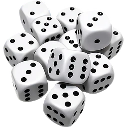 Dados Chessex 25601 Opaque White/black