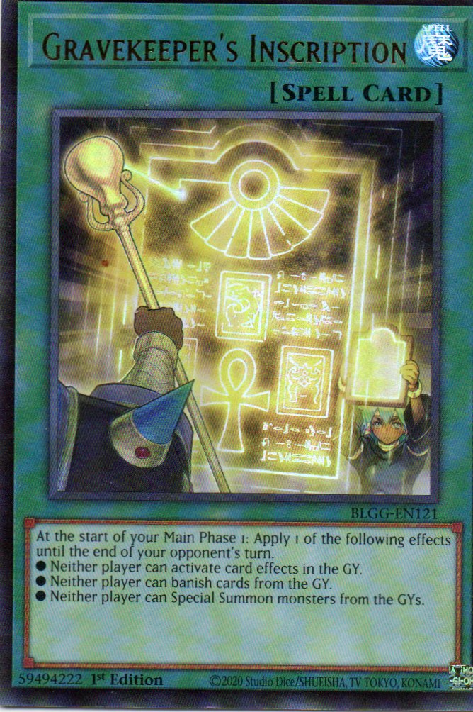 Gravekeeper's Inscription BLGG-EN121 Ultra Rare