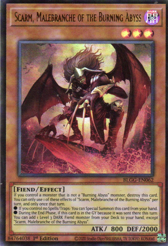 Scarm, Malebranche of the Burning Abyss BLGG-EN062 Ultra Rare