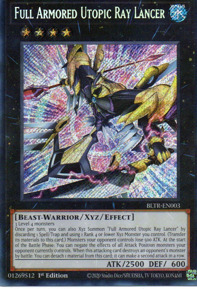 Full Armored Utopic Ray Lancer BLTR-EN003 Secret Rare