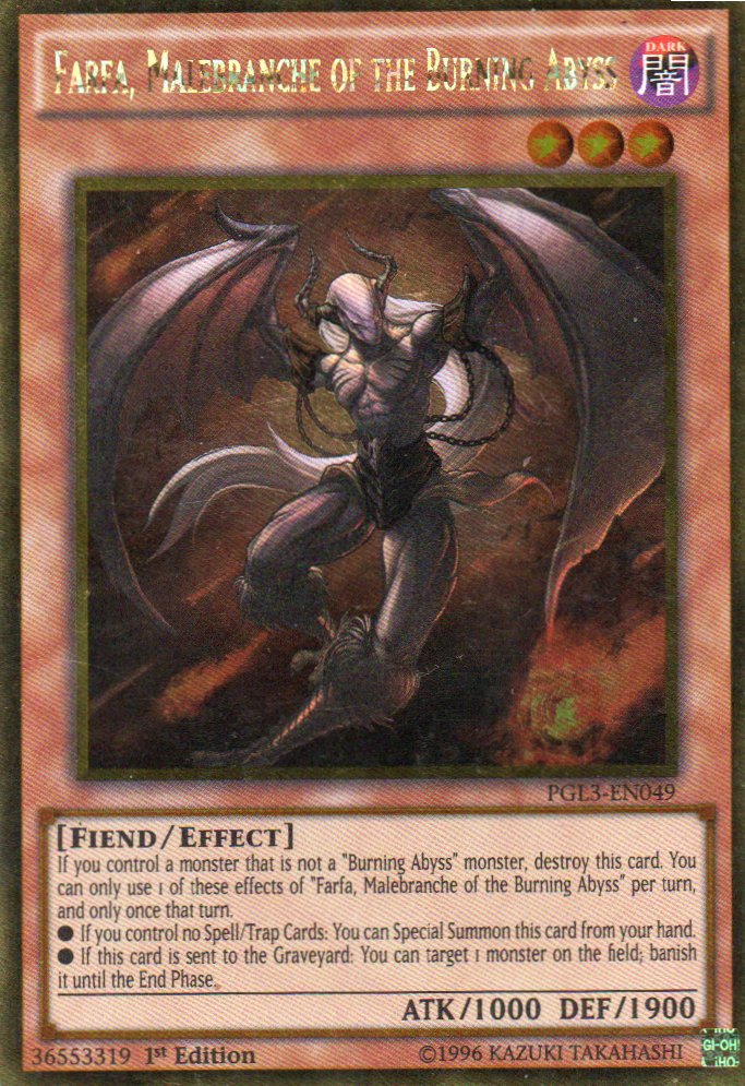 Farfa, Malebranche of the Burning Abyss PGL3-EN049 Gold rare