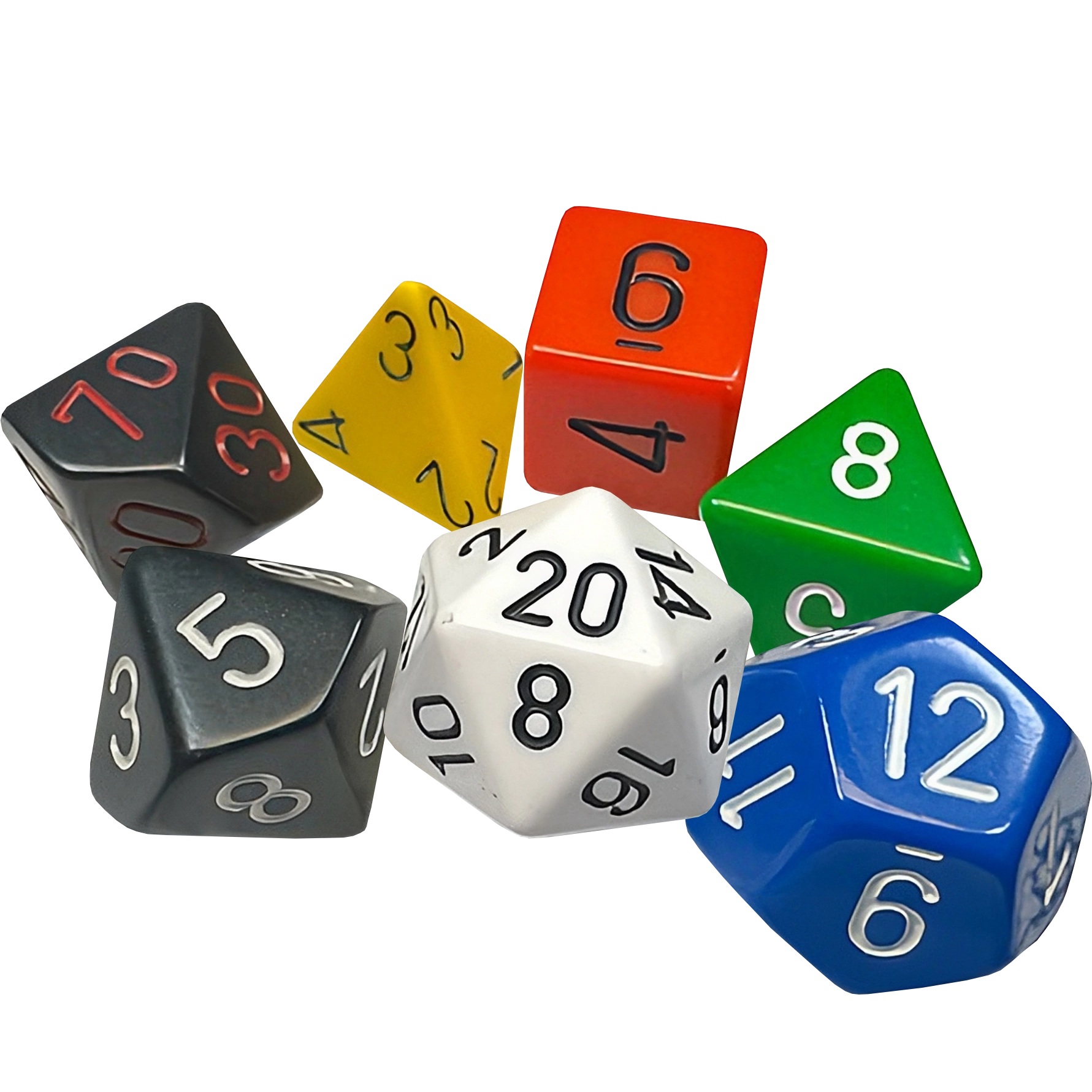 Dados Chessex 25499 Nostalgia Opaque GM & Beginner Player Polyhedral