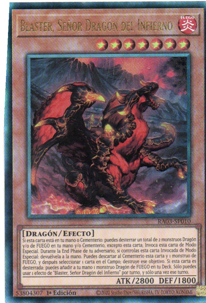 Blaster Dragon Ruler of Infernos RA03-EN010 Ultimate rare