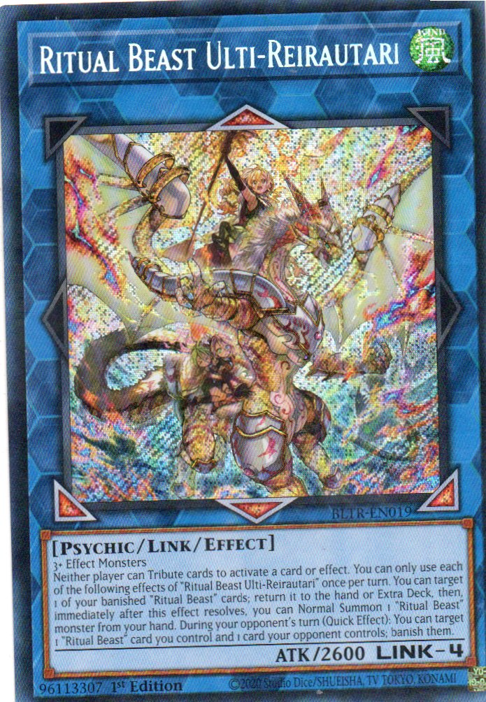 Ritual Beast Ulti-Reirautari BLTR-EN019 Secret rare