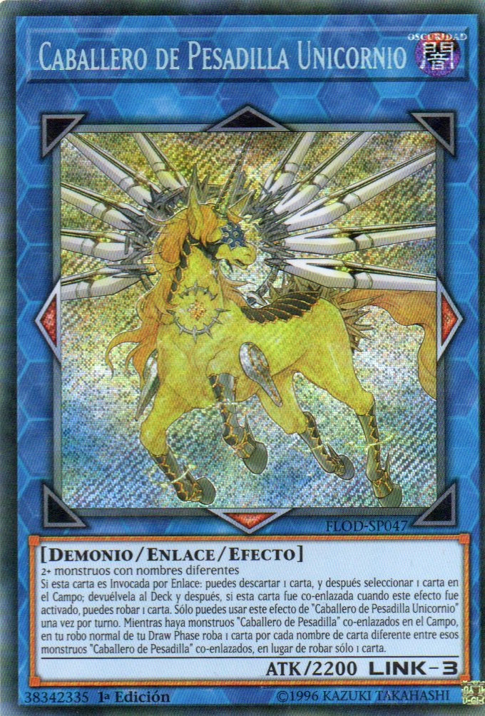 Caballero de Pesadilla Unicornio FLOD-SP047 Secret rare