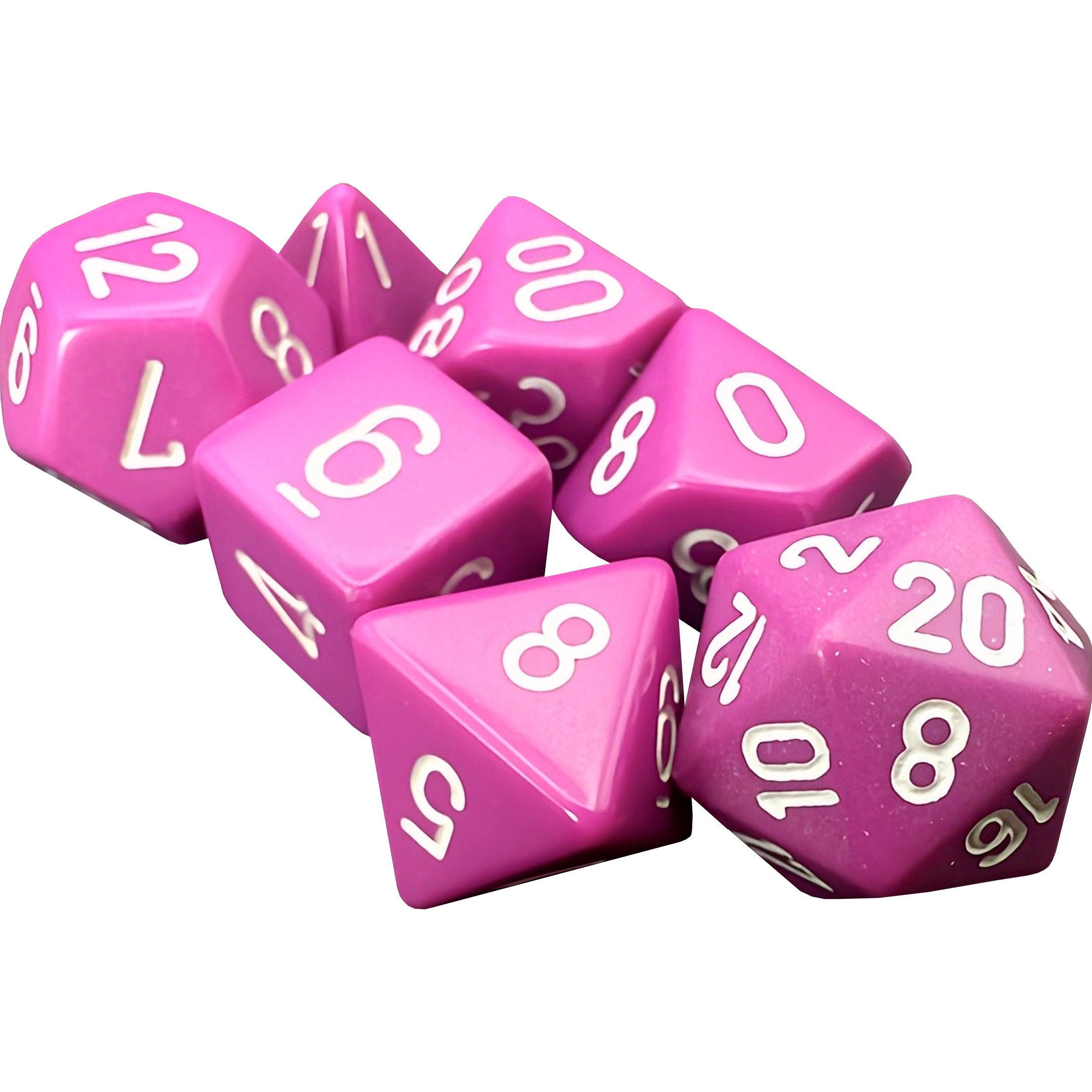 Dados Chessex 25427 Opaque Light Purple/white Poliedricos