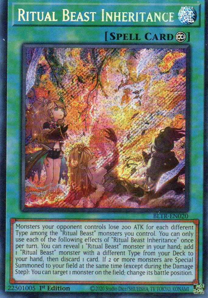 Ritual Beast Inheritance BLTR-EN020 Secret rare