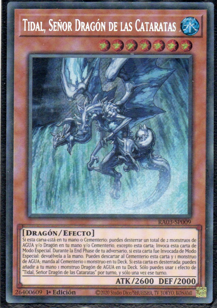 Tidal, Dragon Ruler of Waterfalls RA02-EN009 Secret rare