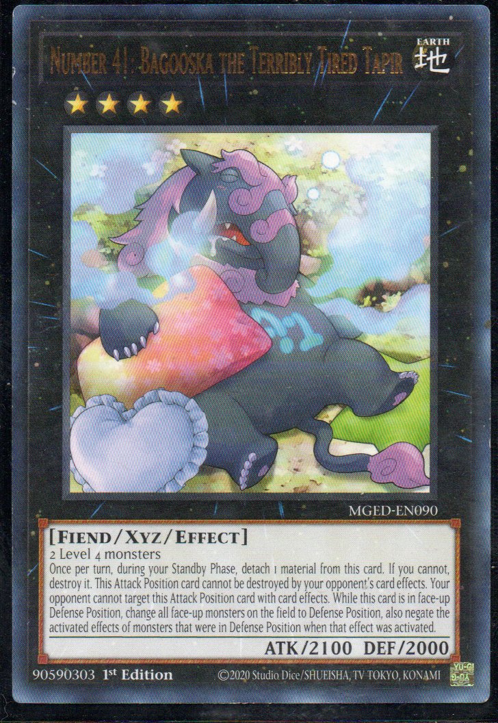 Number 41: Bagooska the Terribly Tired Tapir MGED-EN090 Rare