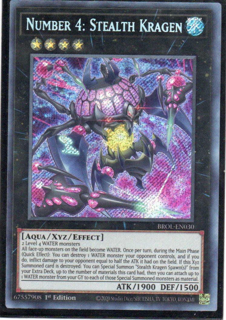 Number 4: Stealth Kragen BROL-EN030 Secret rare
