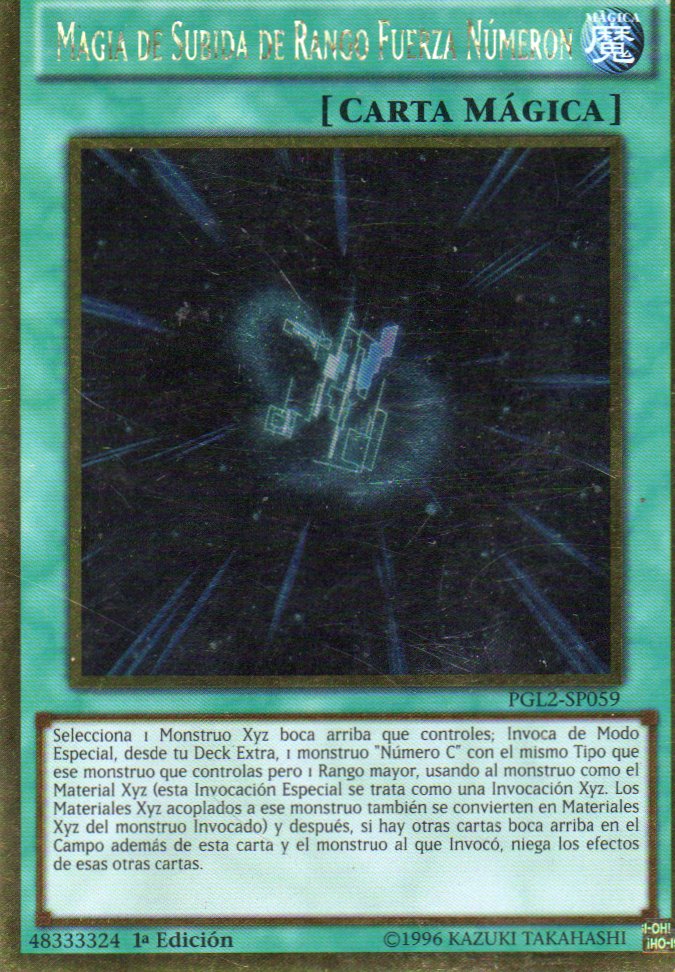Magia de Subida Rango Fuerza Numeron PGL2-SP059 Gold rare