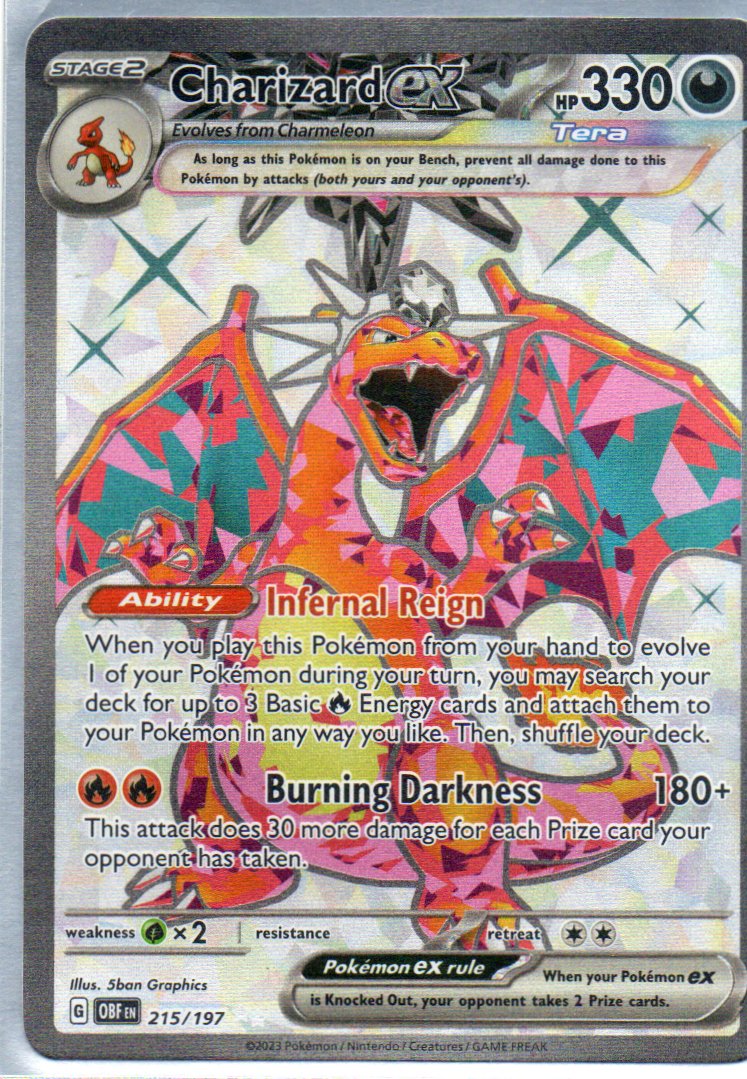 Charizard ex OBF215 ultra rare ingles