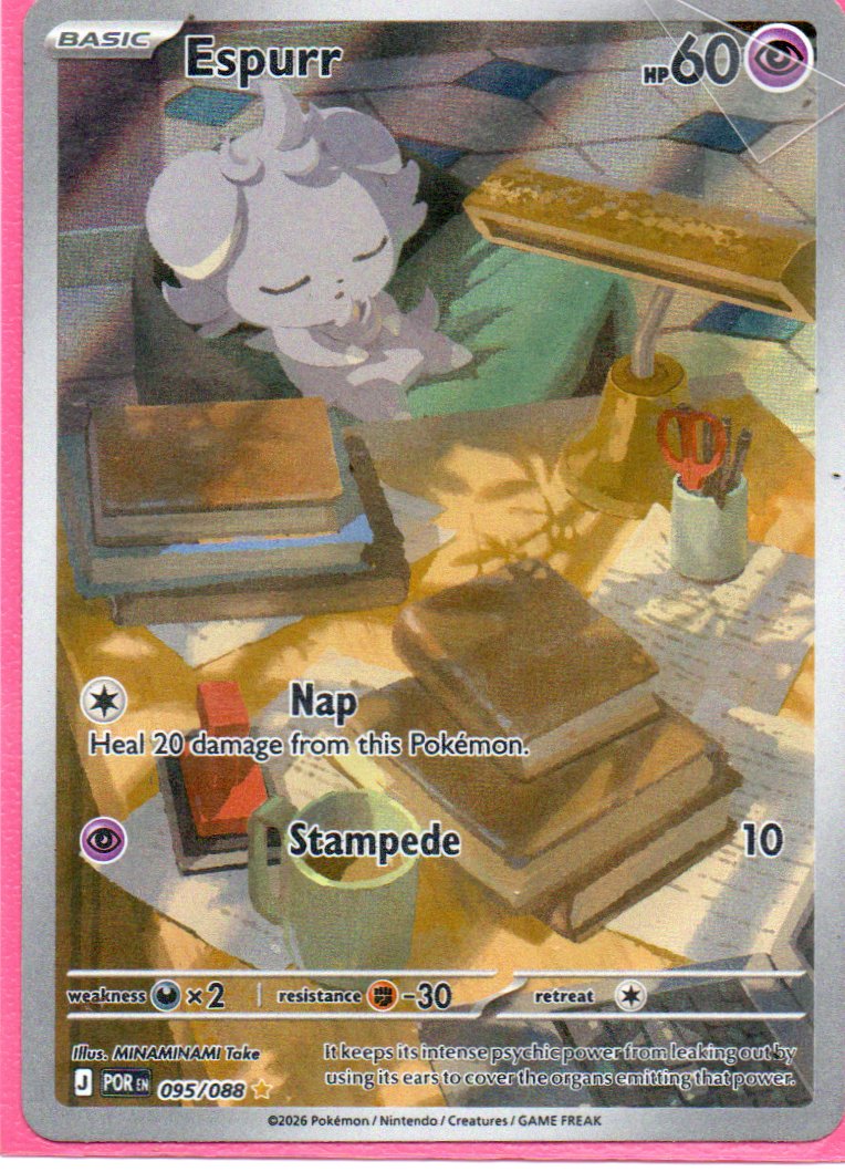 Espurr POR095 illustration rare ingles
