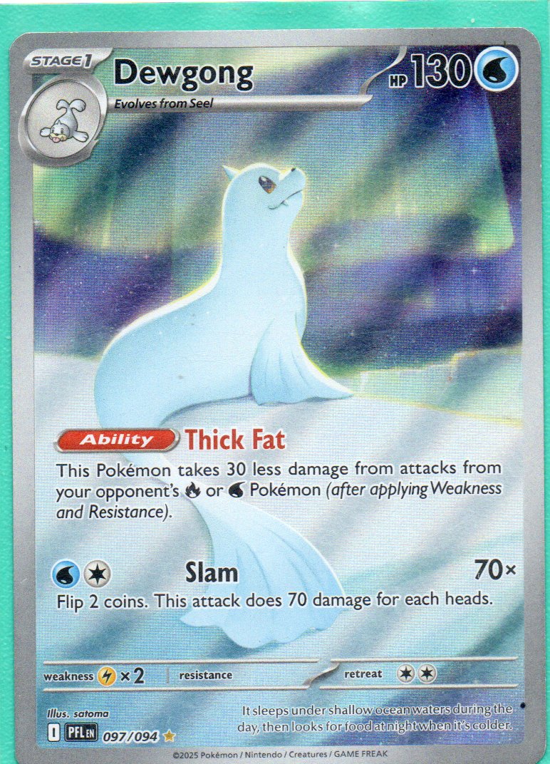 Dewgong PFL097 illustration rare ingles