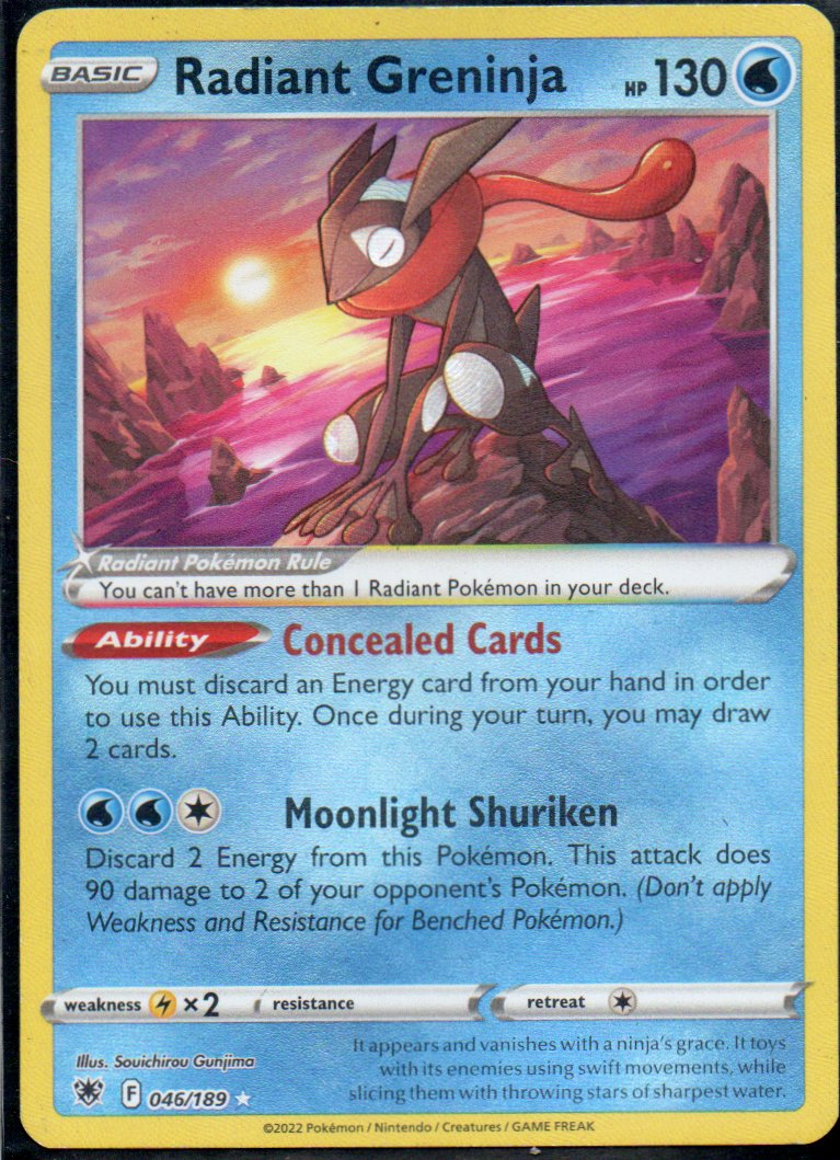 Radiant Greninja 46 Radiant rare ingles