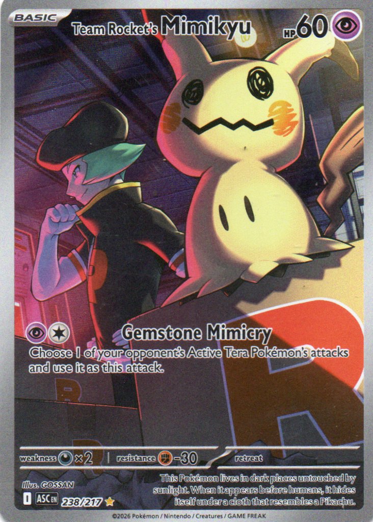 Team Rocket's Mimikyu ASC238 illustration rare ingles