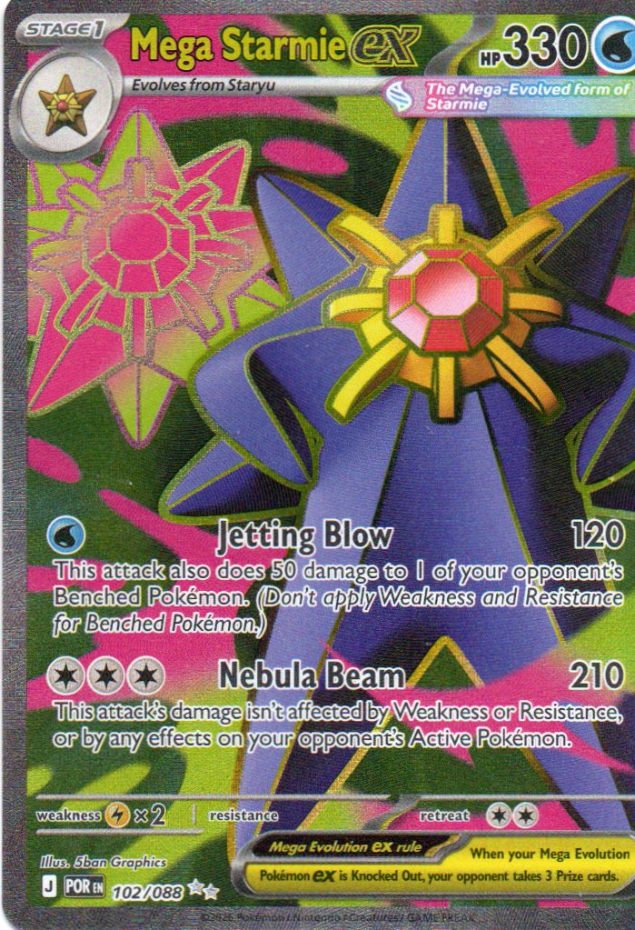 Mega Starmie ex POR102 ultra rare ingles