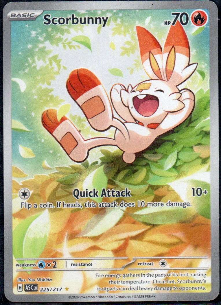 Scorbunny ASC225 illustration rare Ingles