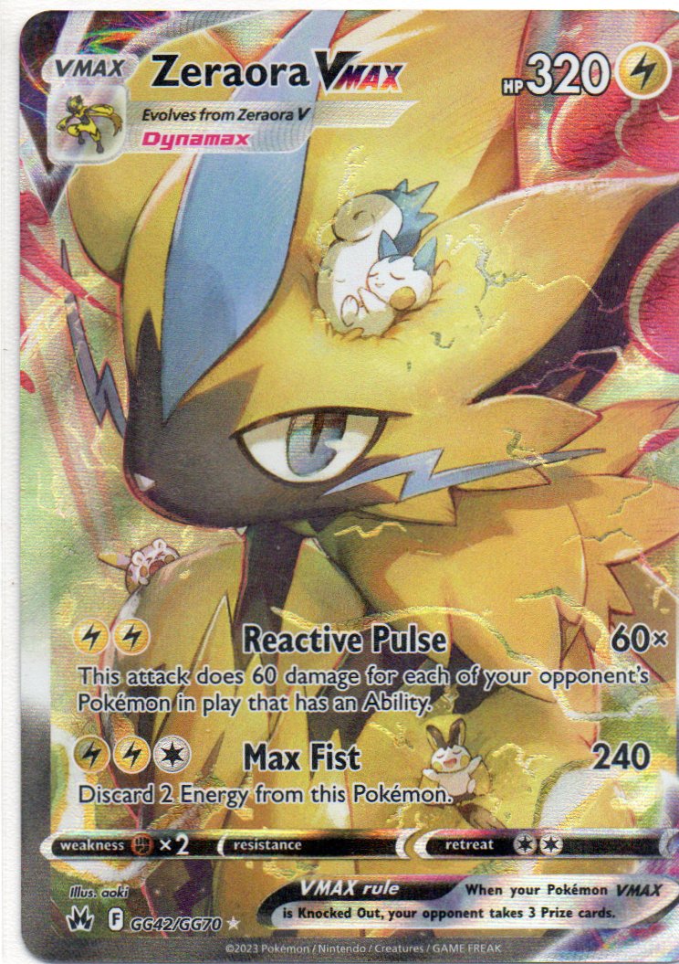 Zeraora Vmax GG42 illustration rare Ingles