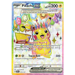 Pikachu ex SSP219 Ultra rare Ingles