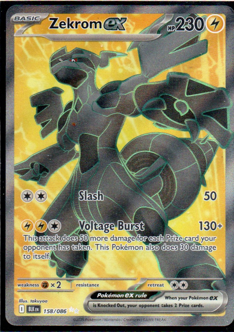 Zekrom ex BLK158 Ultra rare ingles