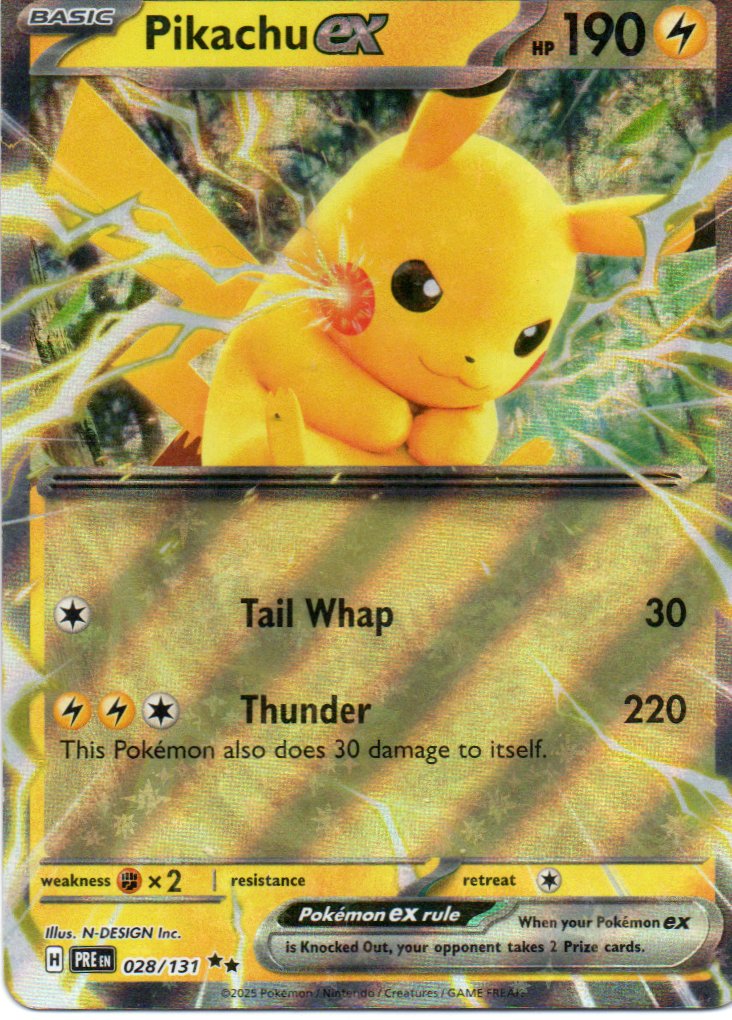 Pikachu ex PRE028 Double rare ingles