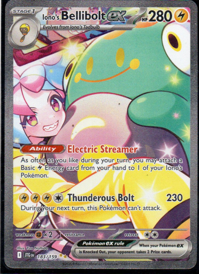 Iono's Bellibolt ex JTG183 special Illustartion rare ingles