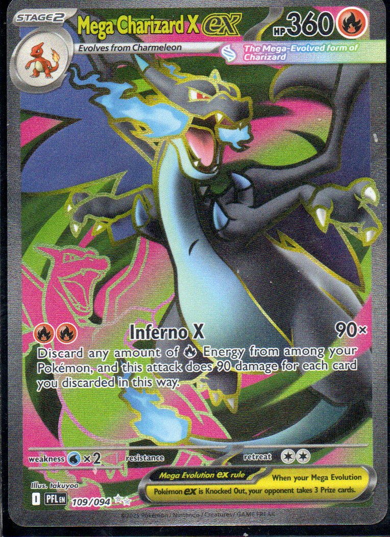Mega Charizard ex PFL109 Ultra rare ingles