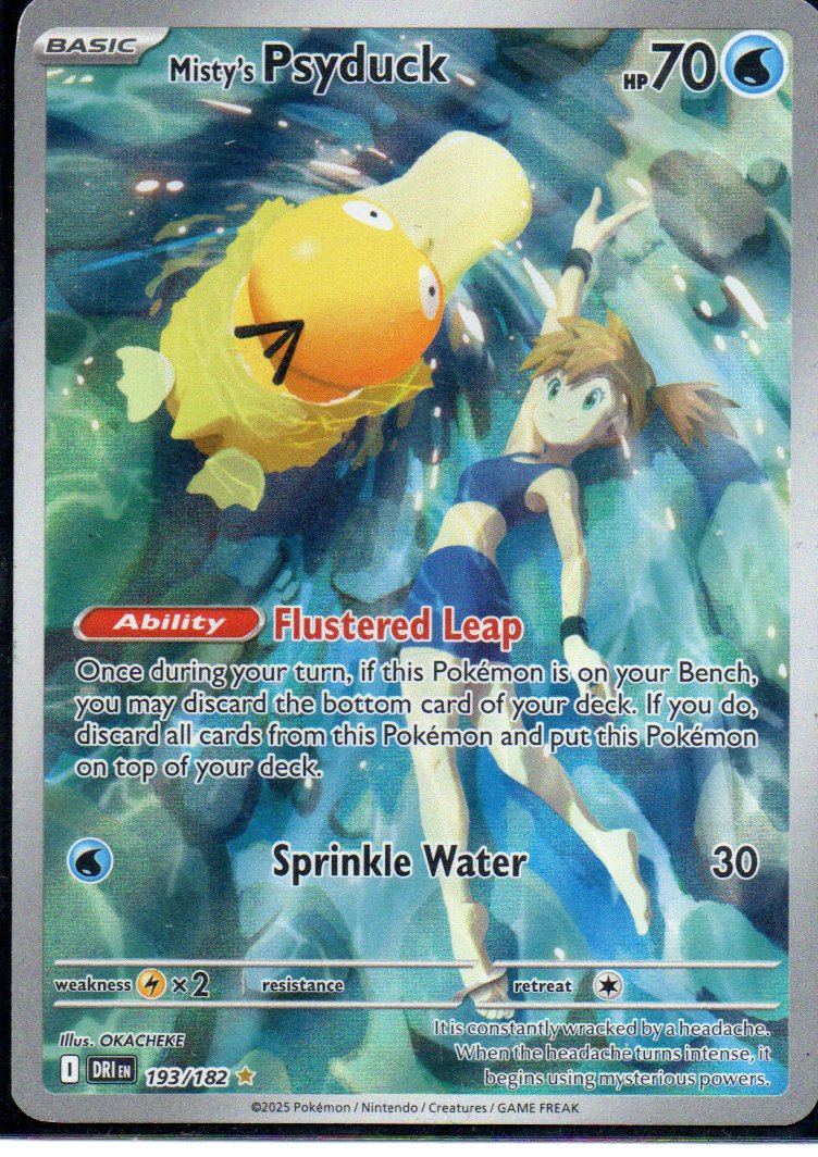 Misty's Psyduck DRI193 illustration rare ingles