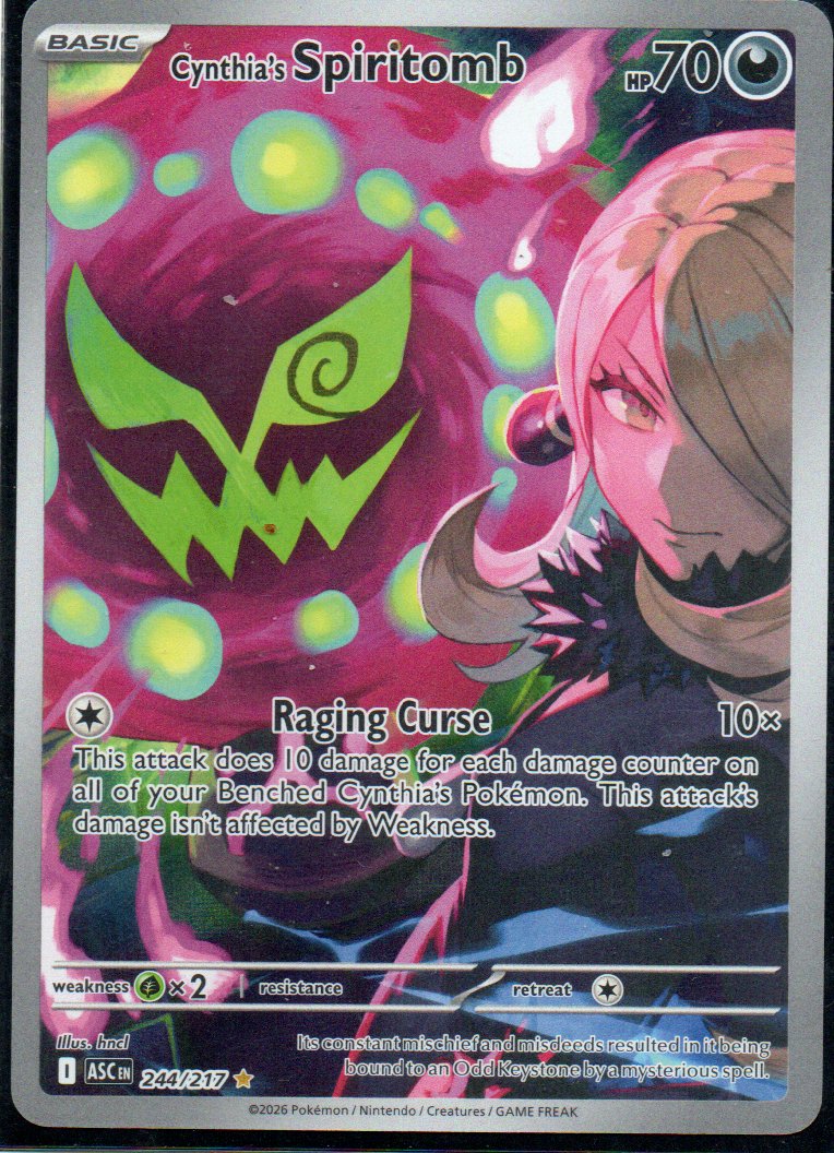 Cynthia's Spiritomb ASC244 illustration rare ingles