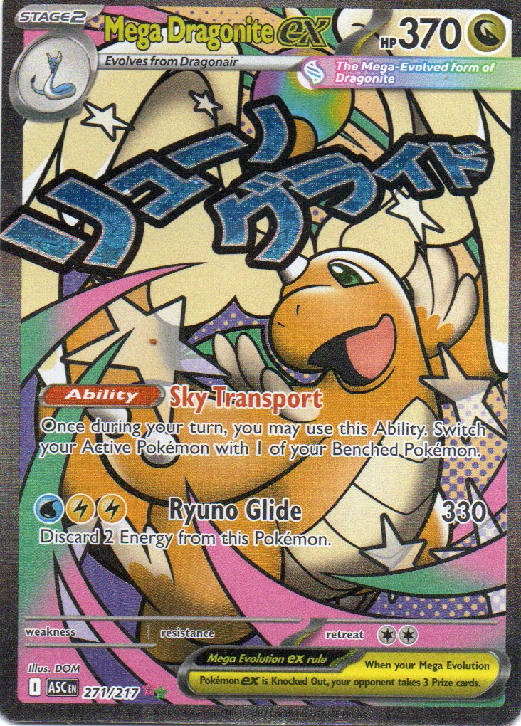 Mega Dragonite ex ASC271 Mega Attack rare ingles