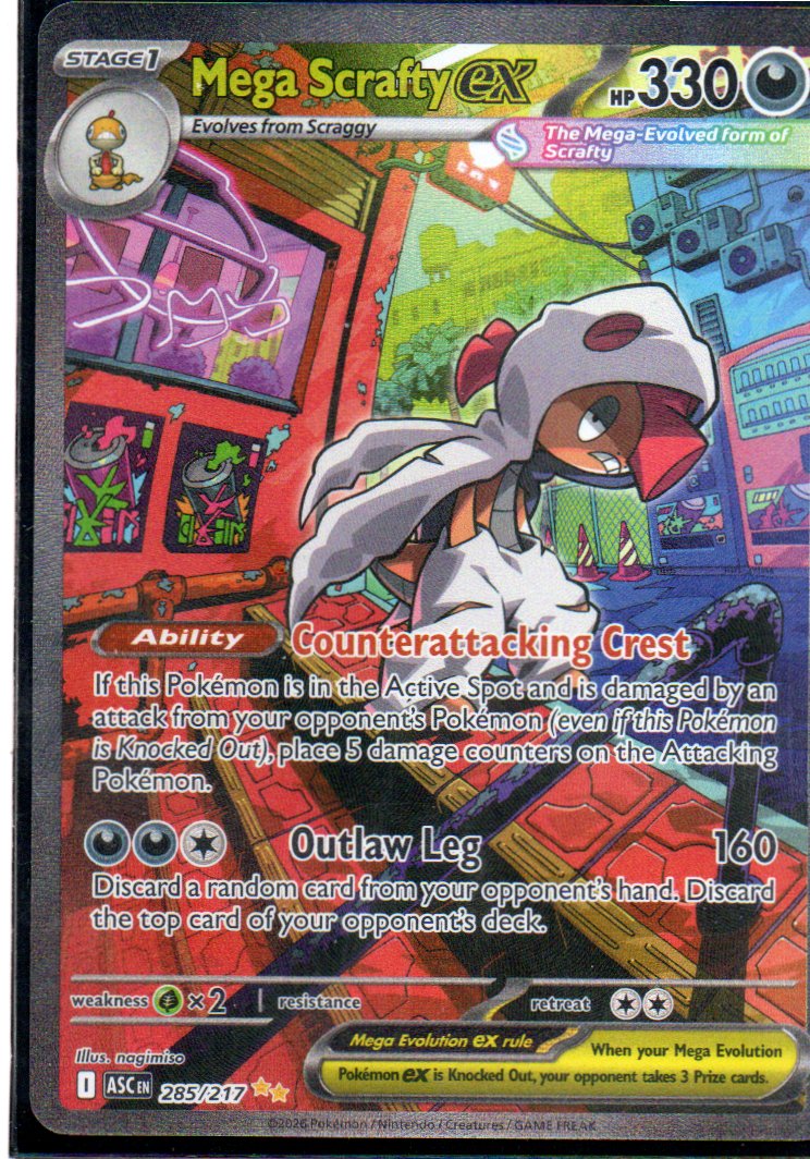Mega Scrafty ex ASC285 special Illustartion rare ingles