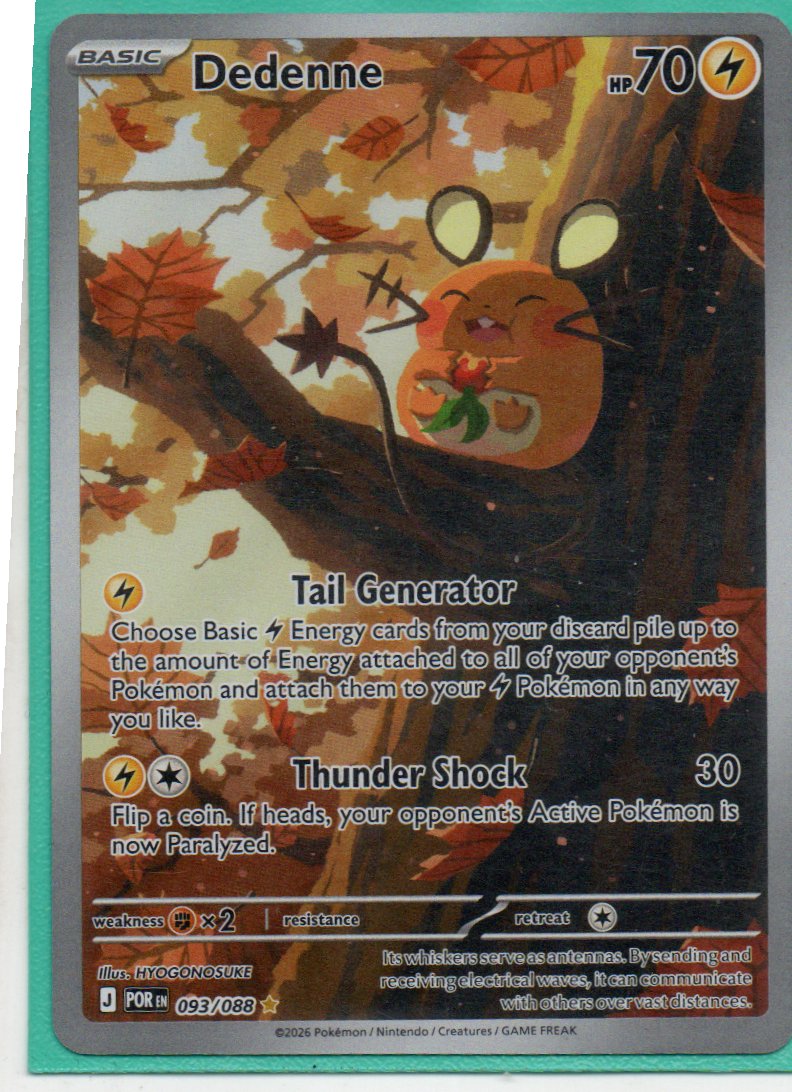 Dedenne POR093 illustration rare ingles