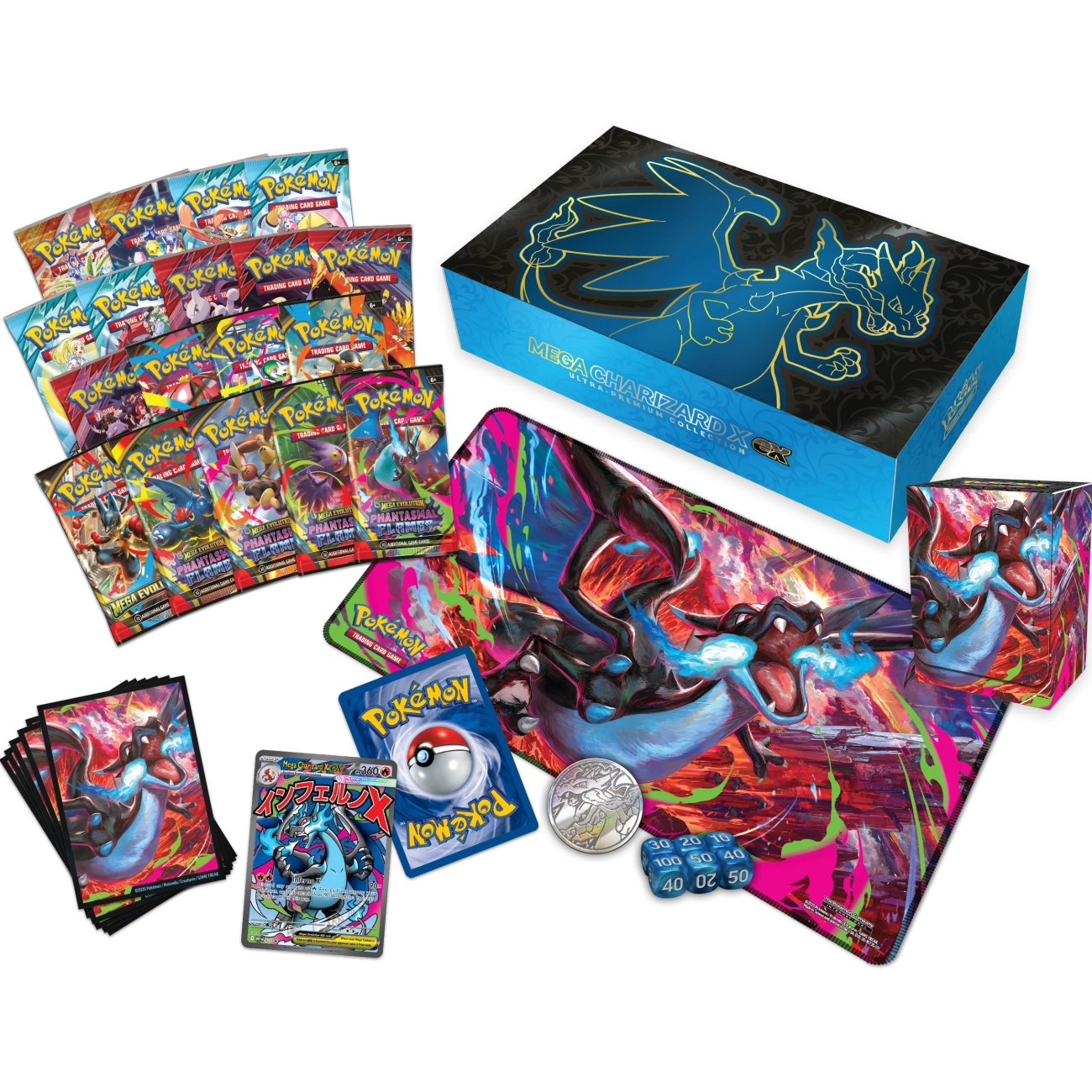 Ultra-Premium Collection Charizard X ex Phantasmal Flames UPC en Español
