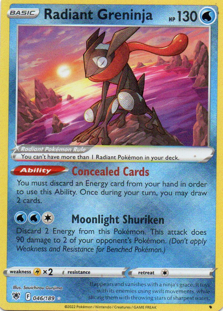 Radiant Greninja 46 Radiant rare Ingles