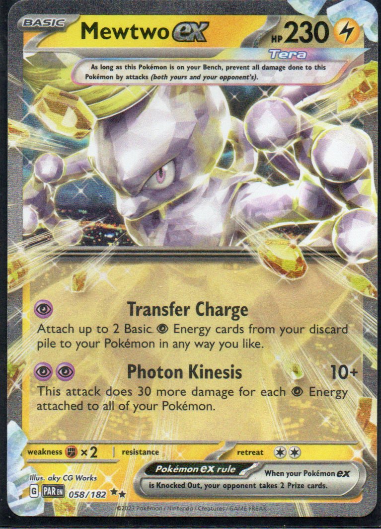 Mewtwo ex PAR058 Double Rare ingles
