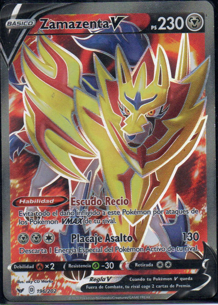 Zamazenta V 196 Ultra rare Español