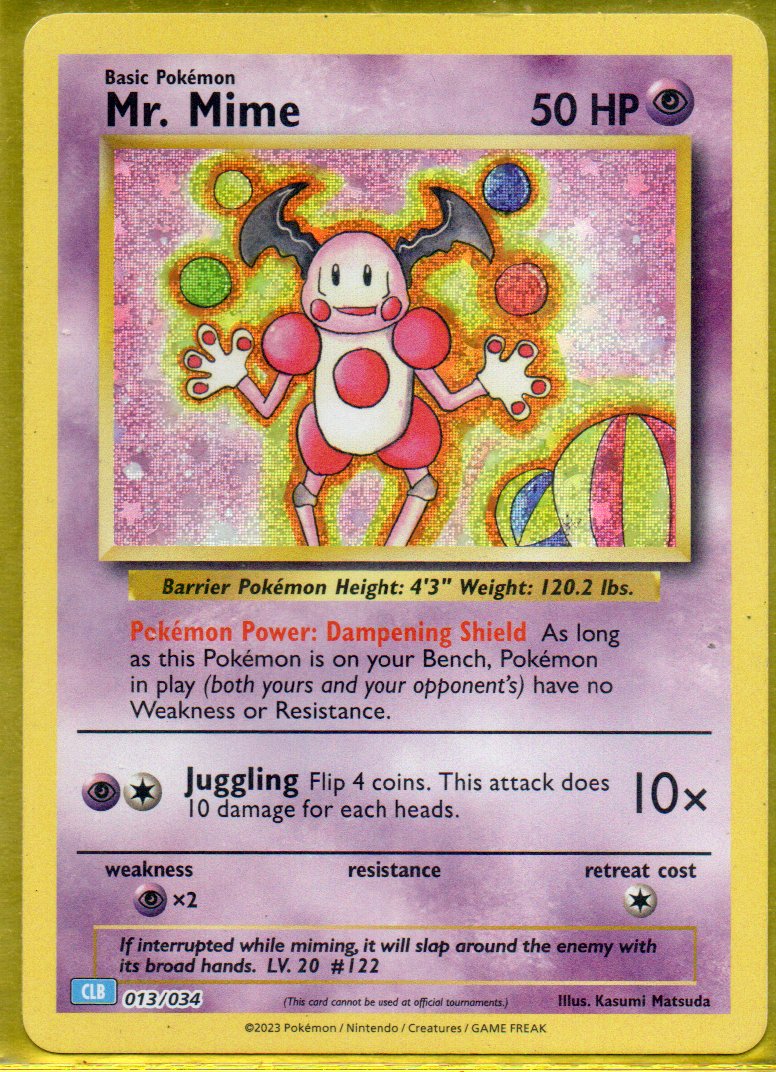Mr. Mime CLB013 Classic Collection rare ingles