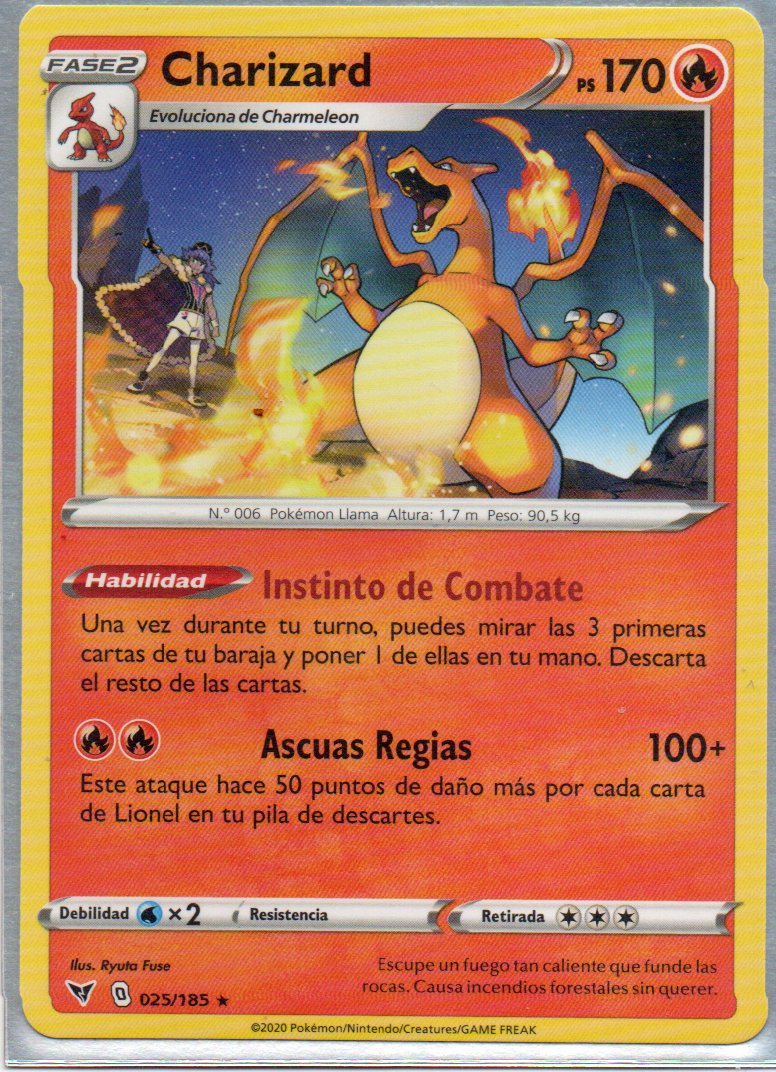 Charizard 25 Rare Español