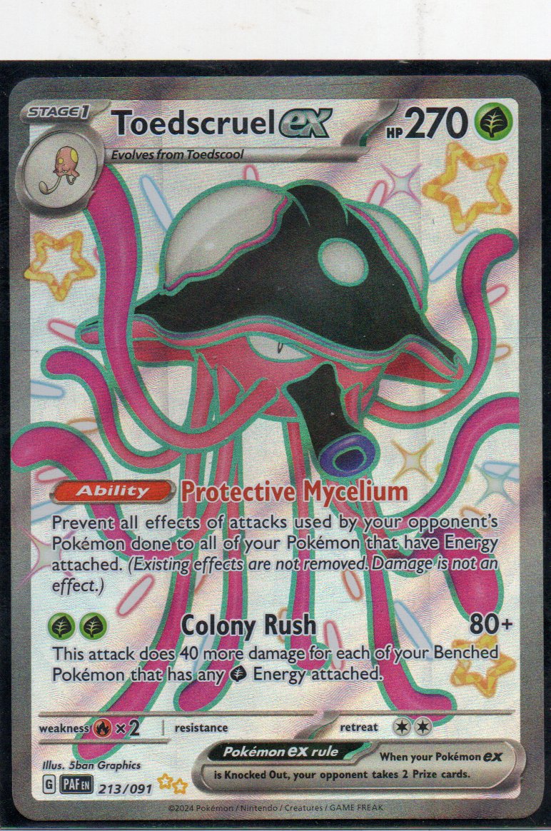 Toedscruel ex PAF213 Ultra Shiny rare ingles