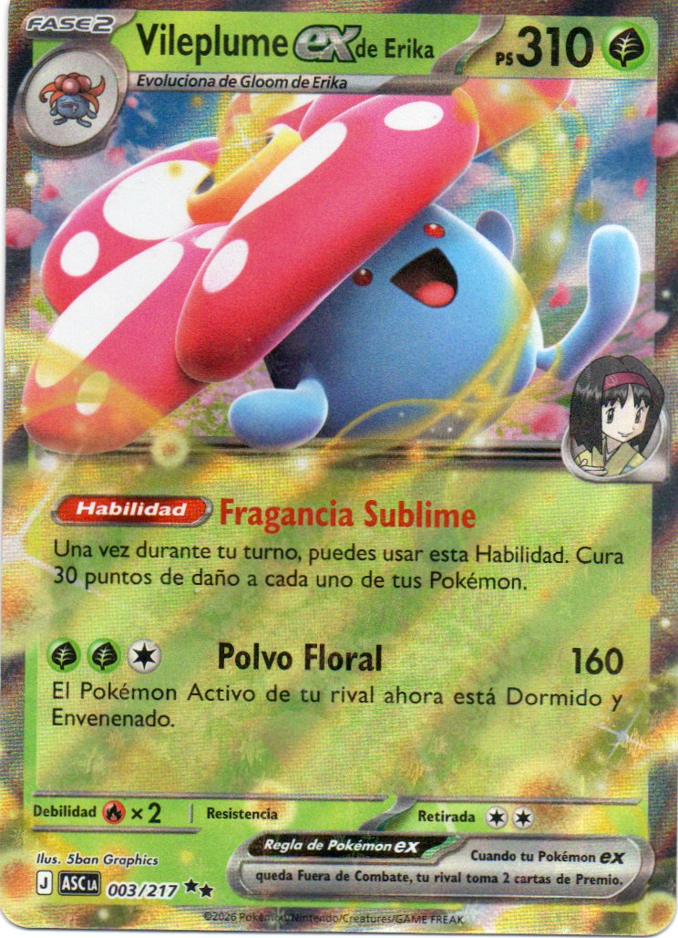 Vileplume ex de Erika ASC003 Double Rare Español
